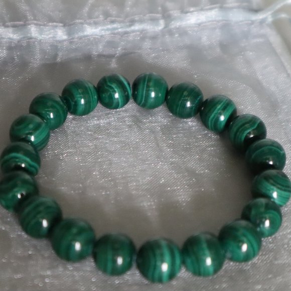 Malachite Stretch Bracelet - Picture 8 of 10